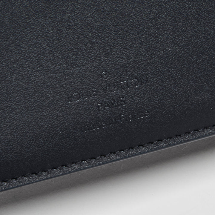 Louis Vuitton Navy Blue Monogram Tapestry Multiple Bifold Wallet