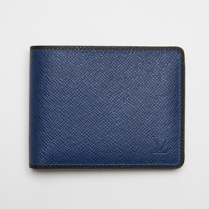 Louis Vuitton Blue Taiga Leather Multiple Bifold Wallet