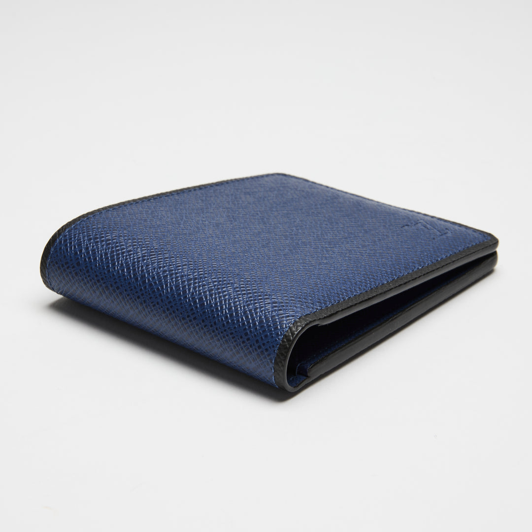 Louis Vuitton Blue Taiga Leather Multiple Bifold Wallet