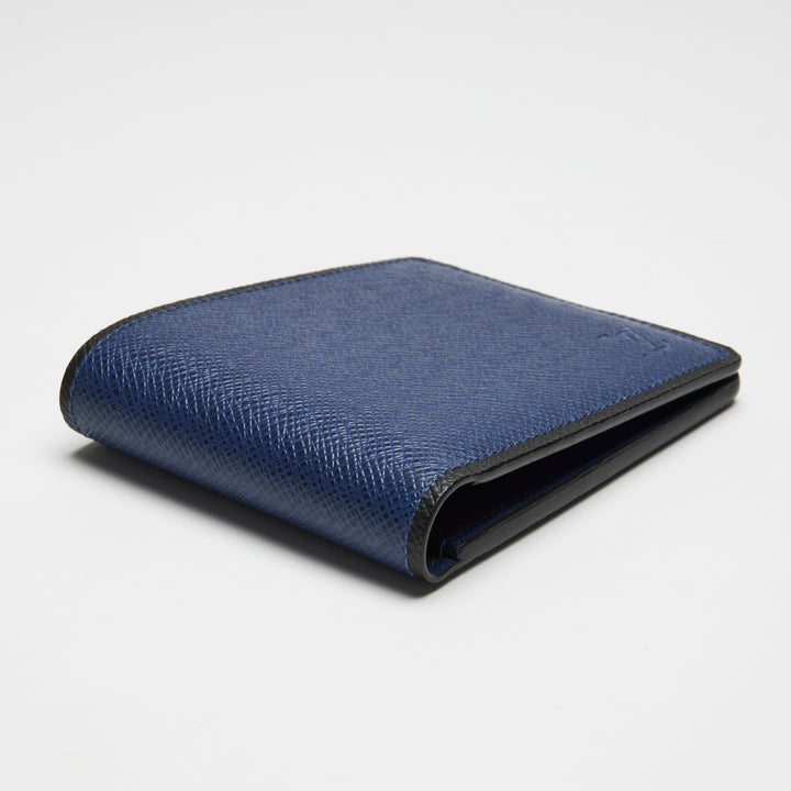 Louis Vuitton Blue Taiga Leather Multiple Bifold Wallet