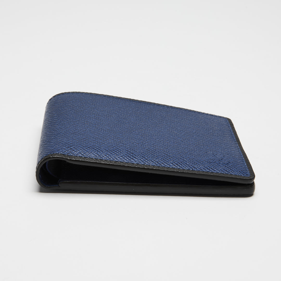 Louis Vuitton Blue Taiga Leather Multiple Bifold Wallet