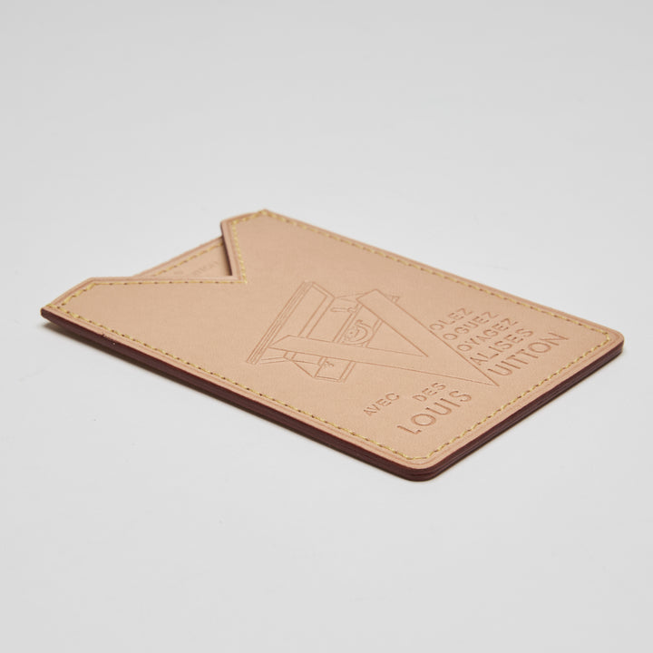 Louis Vuitton Beige Vachetta Leather Voyages Card Holder