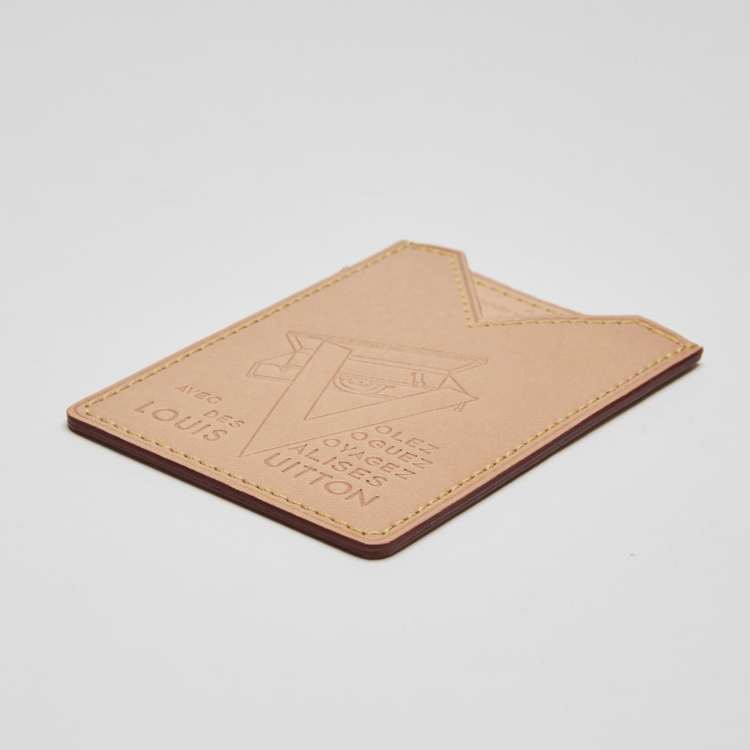 Louis Vuitton Beige Vachetta Leather Voyages Card Holder
