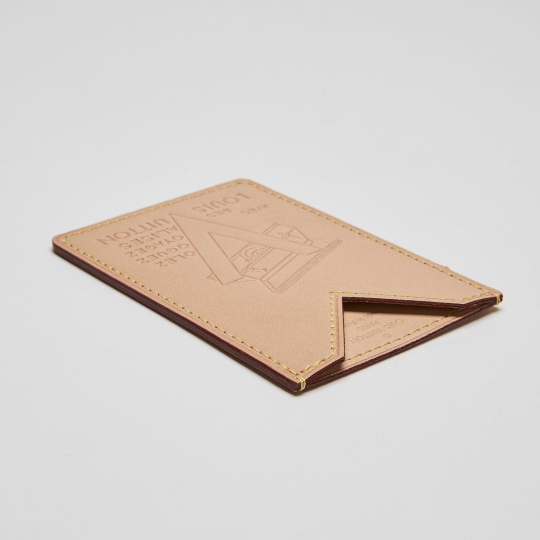Louis Vuitton Beige Vachetta Leather Voyages Card Holder