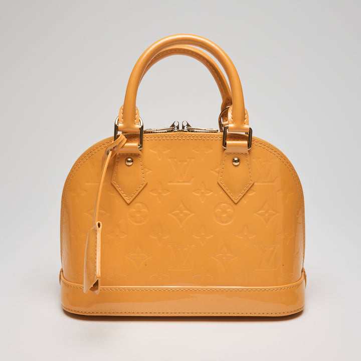 Louis Vuitton Jaune Passion Vernis Monogram Leather Alma BB
