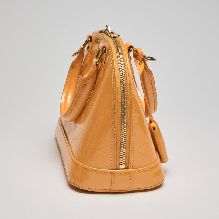 Louis Vuitton Jaune Passion Vernis Monogram Leather Alma BB