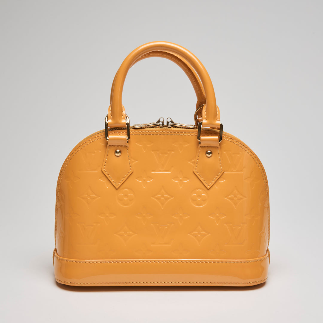 Louis Vuitton Jaune Passion Vernis Monogram Leather Alma BB