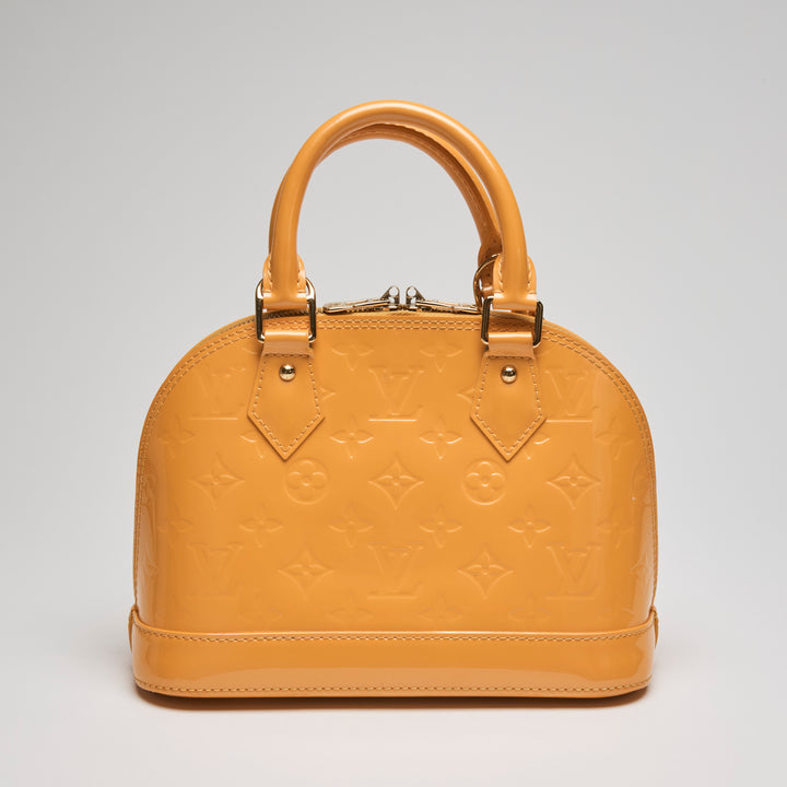 Louis Vuitton Jaune Passion Vernis Monogram Leather Alma BB