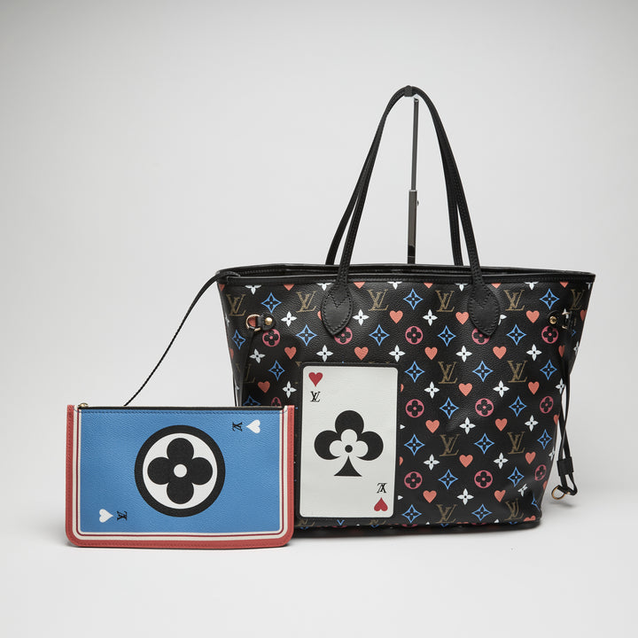 Louis Vuitton Black Multicolour Monogram Canvas Limited Edition Game On Neverfull MM Tote
