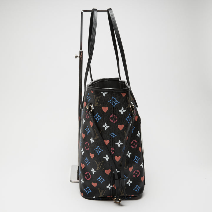 Louis Vuitton Black Multicolour Monogram Canvas Limited Edition Game On Neverfull MM Tote