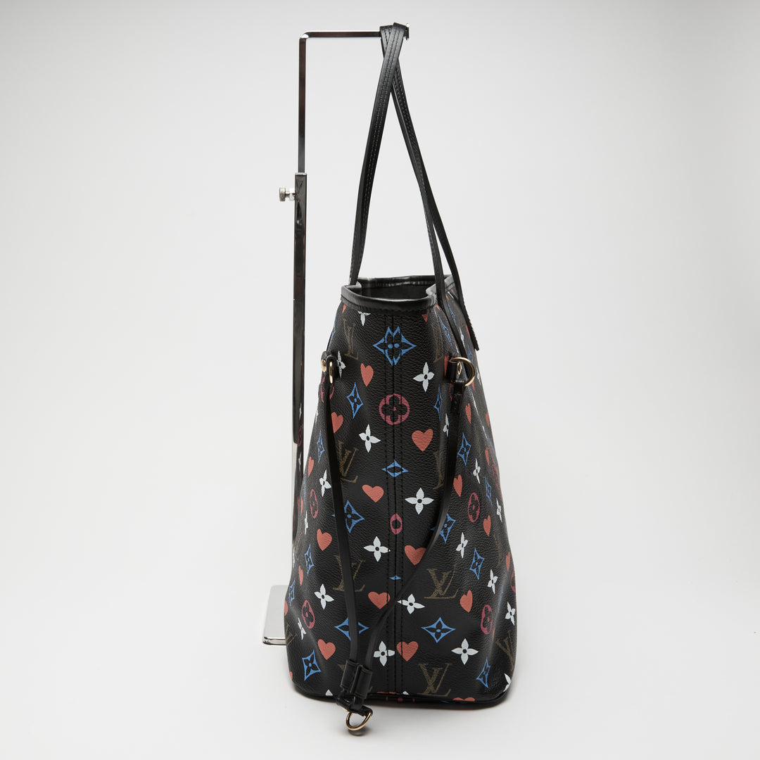 Louis Vuitton Black Multicolour Monogram Canvas Limited Edition Game On Neverfull MM Tote