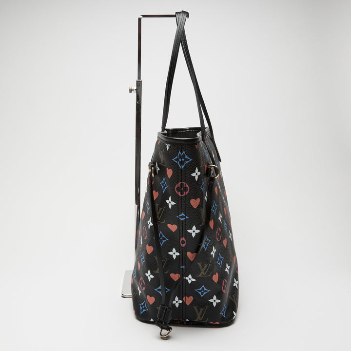 Louis Vuitton Black Multicolour Monogram Canvas Limited Edition Game On Neverfull MM Tote