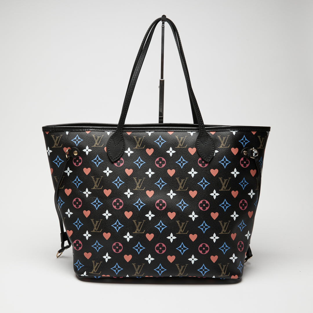 Louis Vuitton Black Multicolour Monogram Canvas Limited Edition Game On Neverfull MM Tote