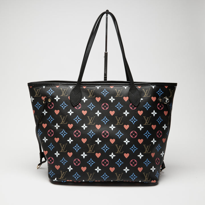 Louis Vuitton Black Multicolour Monogram Canvas Limited Edition Game On Neverfull MM Tote