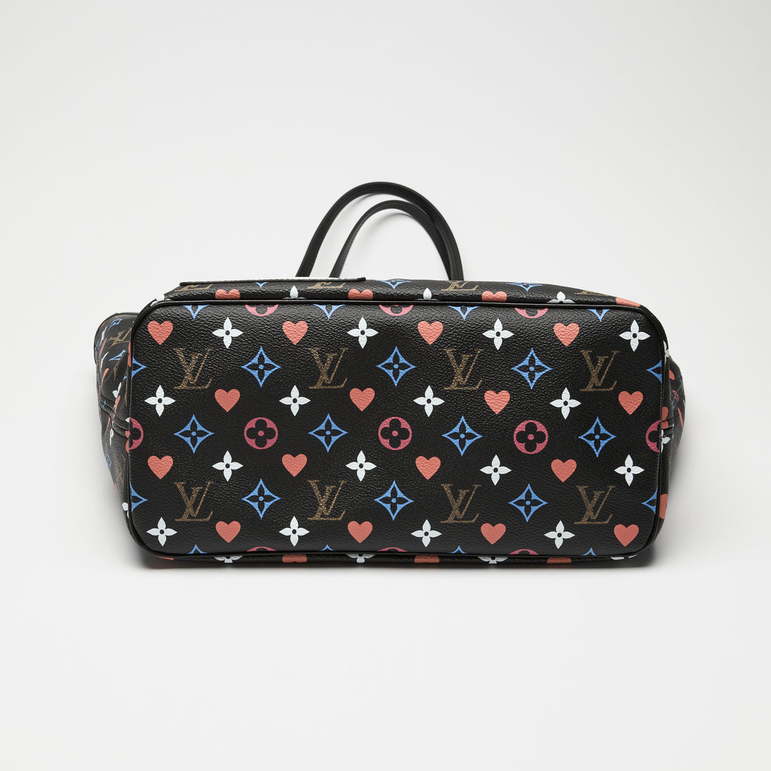 Louis Vuitton Black Multicolour Monogram Canvas Limited Edition Game On Neverfull MM Tote