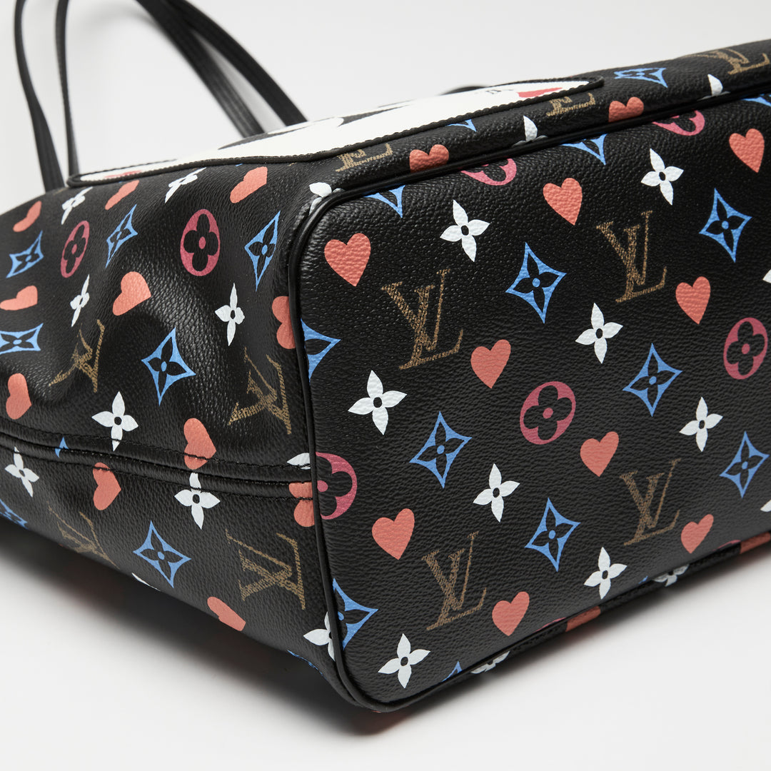 Louis Vuitton Black Multicolour Monogram Canvas Limited Edition Game On Neverfull MM Tote