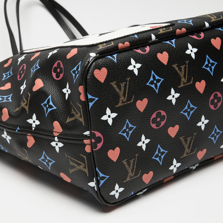 Louis Vuitton Black Multicolour Monogram Canvas Limited Edition Game On Neverfull MM Tote