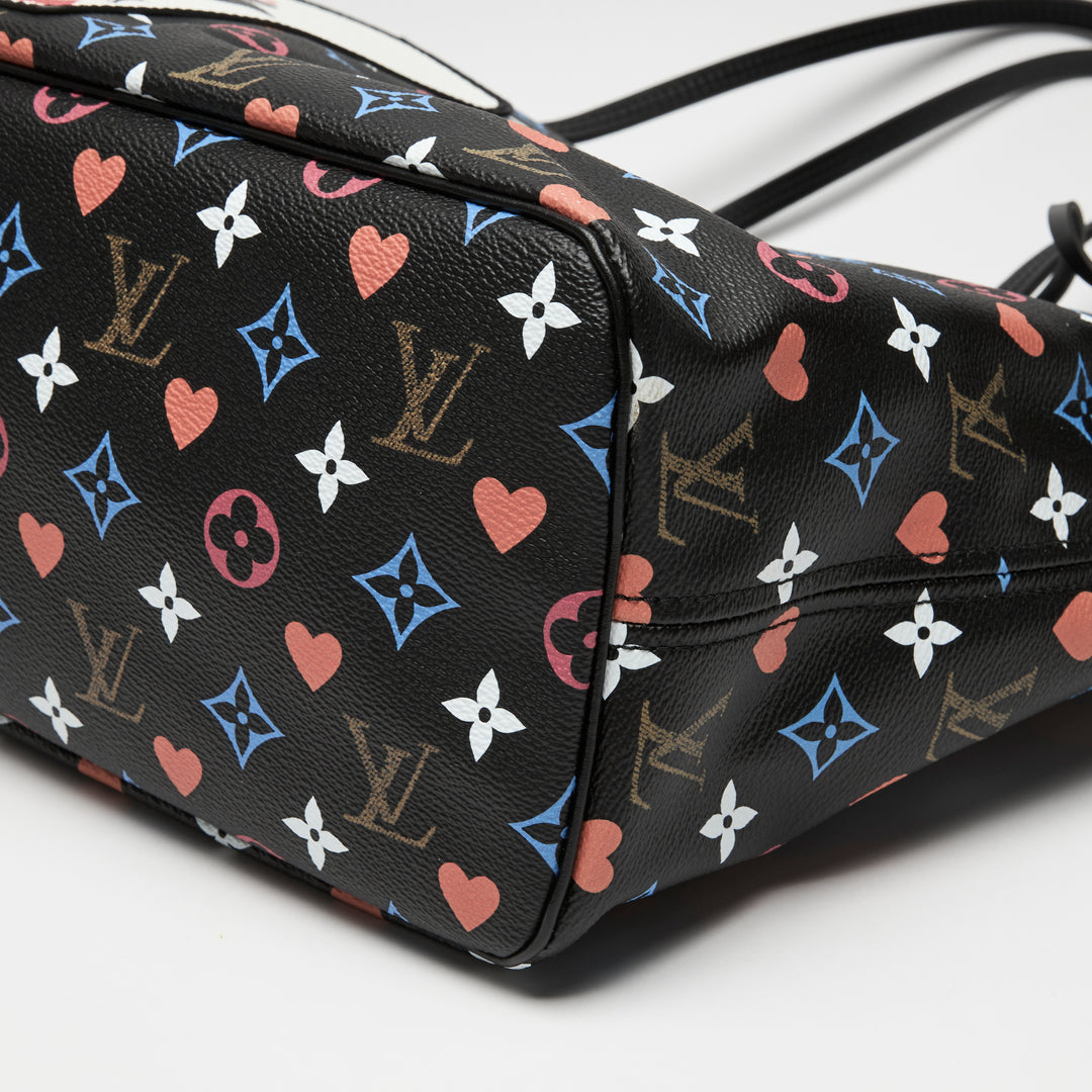 Louis Vuitton Black Multicolour Monogram Canvas Limited Edition Game On Neverfull MM Tote