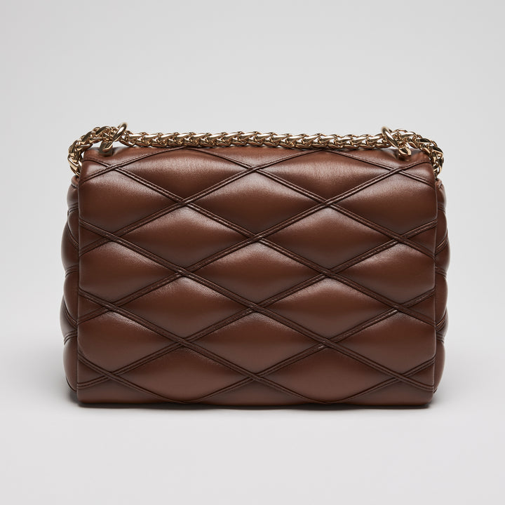 Louis Vuitton Brown Quilted Lambskin Leather Go-14 MM Bag