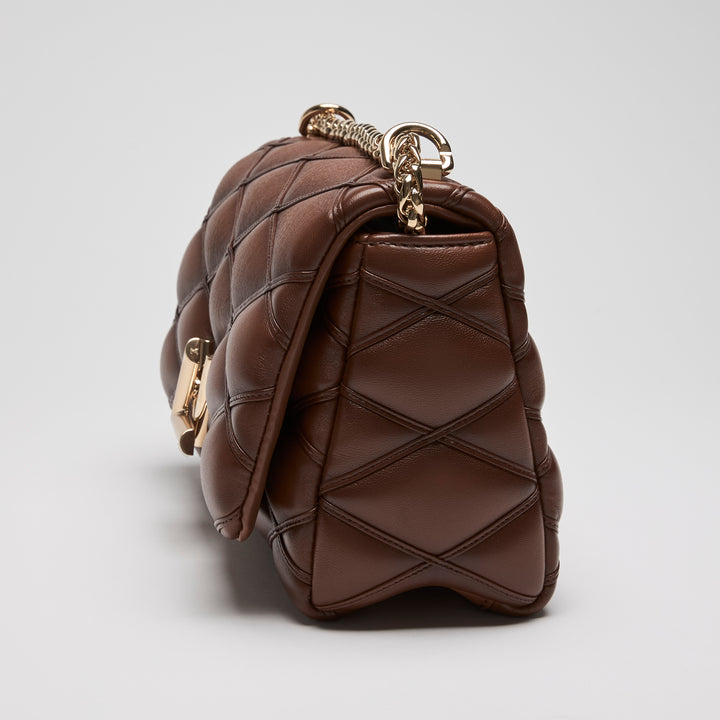 Louis Vuitton Brown Quilted Lambskin Leather Go-14 MM Bag