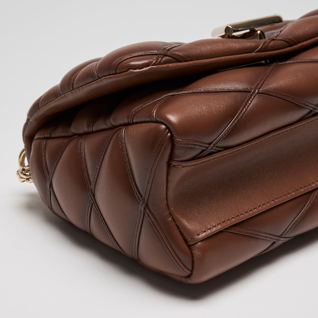 Louis Vuitton Brown Quilted Lambskin Leather Go-14 MM Bag