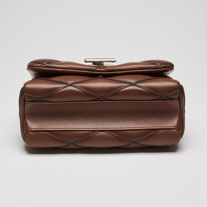 Louis Vuitton Brown Quilted Lambskin Leather Go-14 MM Bag