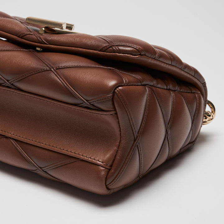 Louis Vuitton Brown Quilted Lambskin Leather Go-14 MM Bag