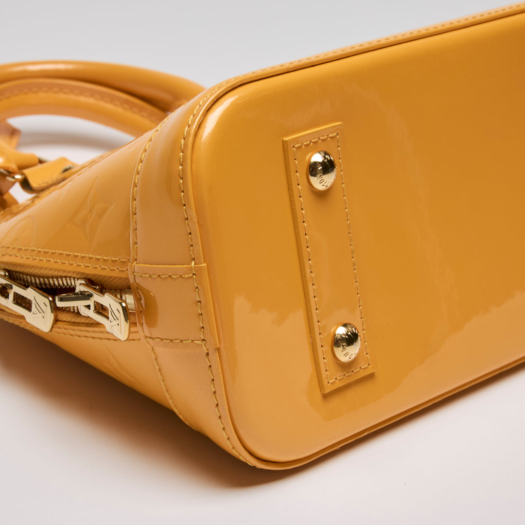 Louis Vuitton Jaune Passion Vernis Monogram Leather Alma BB