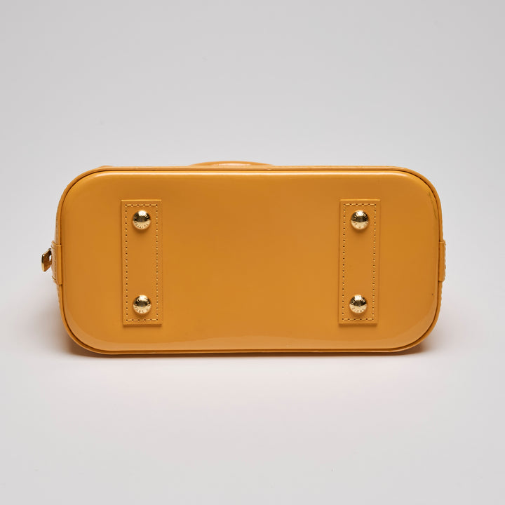 Louis Vuitton Jaune Passion Vernis Monogram Leather Alma BB