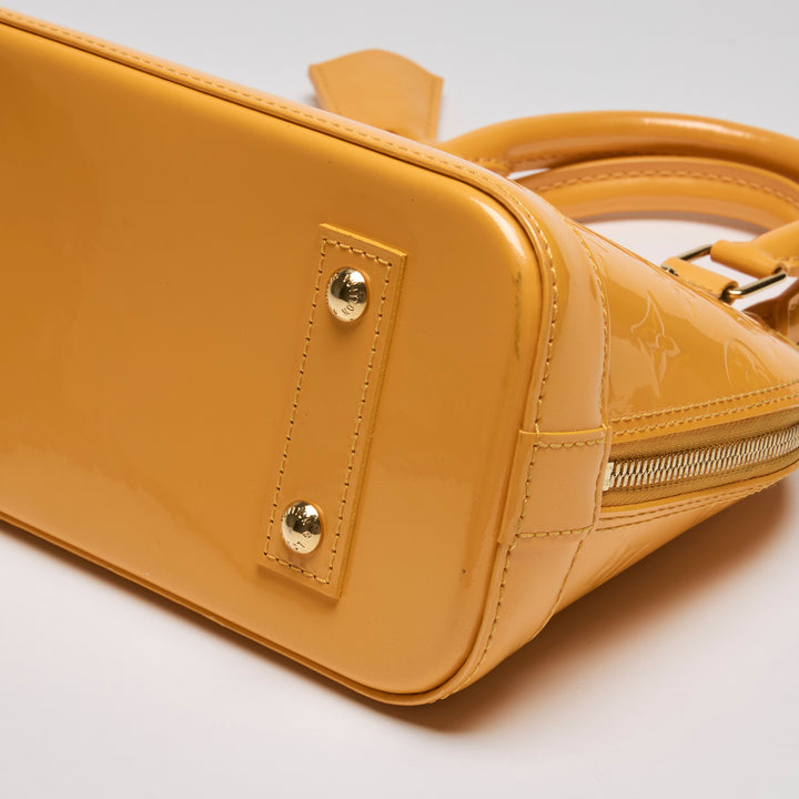 Louis Vuitton Jaune Passion Vernis Monogram Leather Alma BB