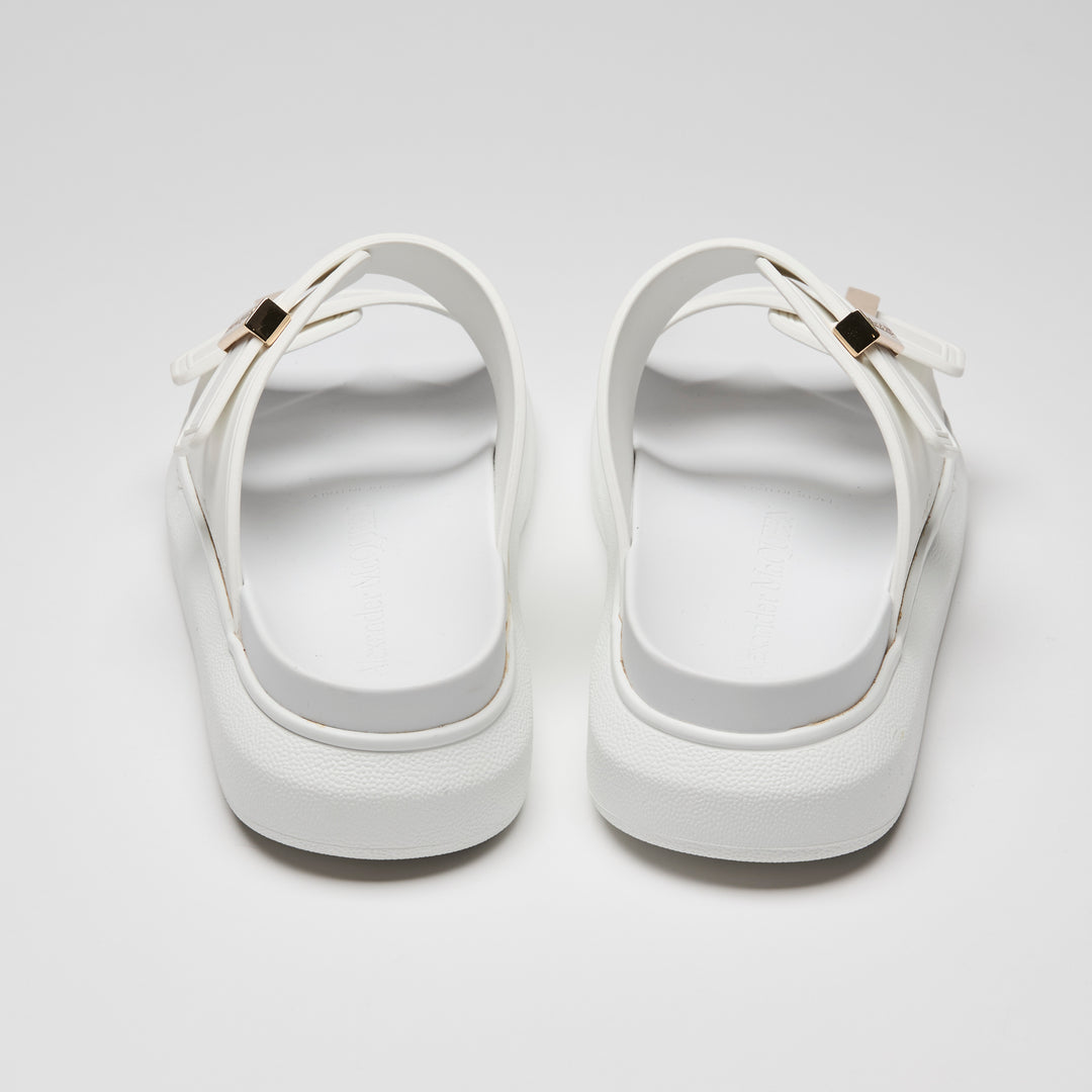Alexander McQueen White Hybrid Oversized Slide Sandals Size 39