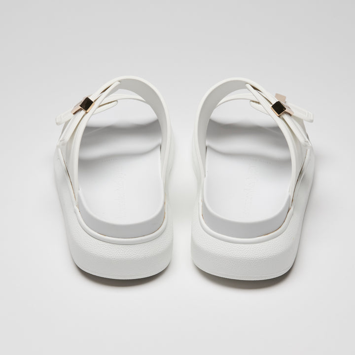 Alexander McQueen White Hybrid Oversized Slide Sandals Size 39