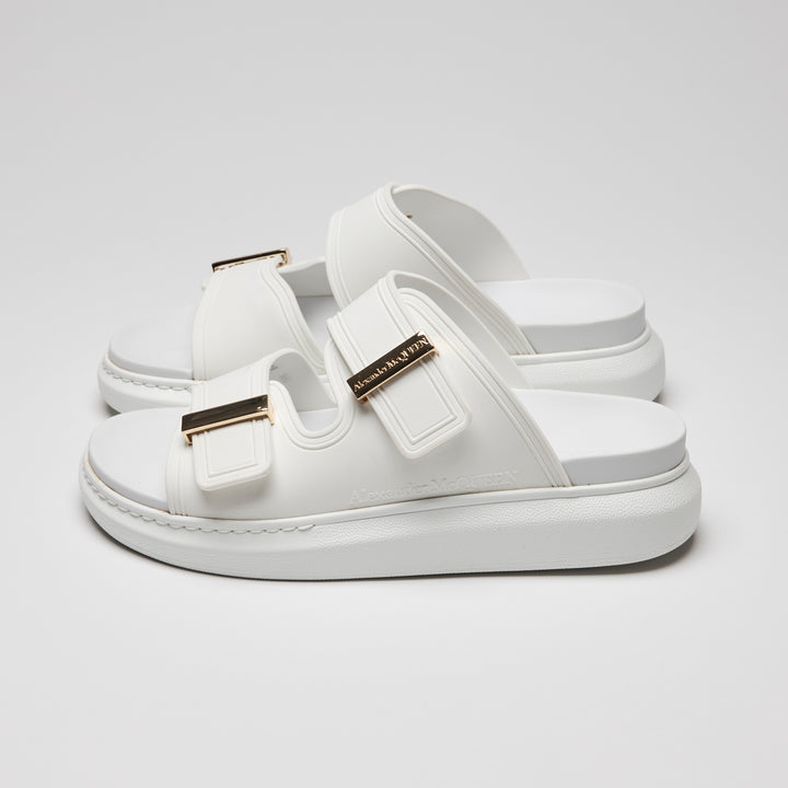 Alexander McQueen White Hybrid Oversized Slide Sandals Size 39
