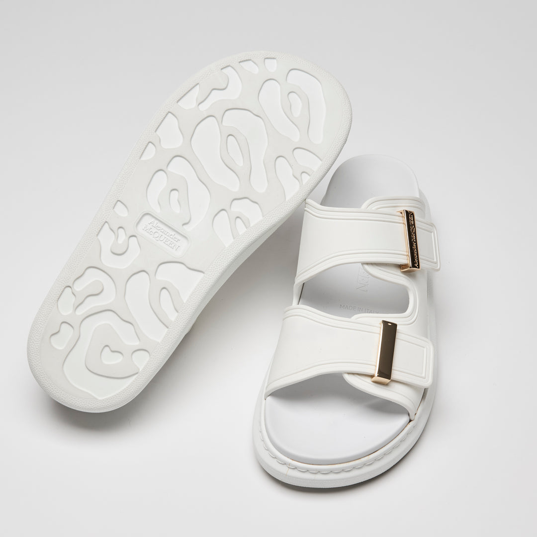 Alexander McQueen White Hybrid Oversized Slide Sandals Size 39