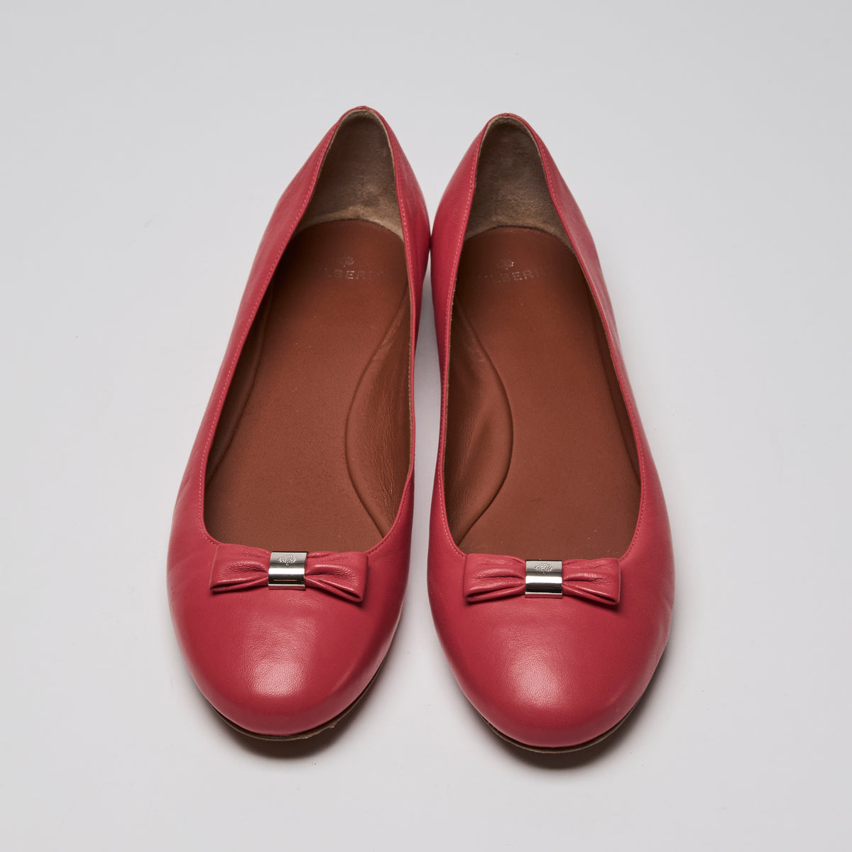 Mulberry Red Calf Leather Ballet Flats Size 39
