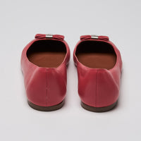 Mulberry Red Calf Leather Ballet Flats Size 39