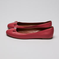 Mulberry Red Calf Leather Ballet Flats Size 39