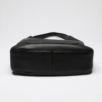 Prada Black Grained Leather Vitello Daino Hobo Bag