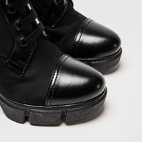 Prada Black Re-Nylon and Leather Booties Size 36.5