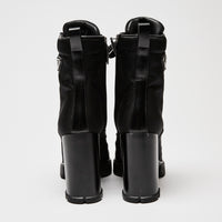 Prada Black Re-Nylon and Leather Booties Size 36.5