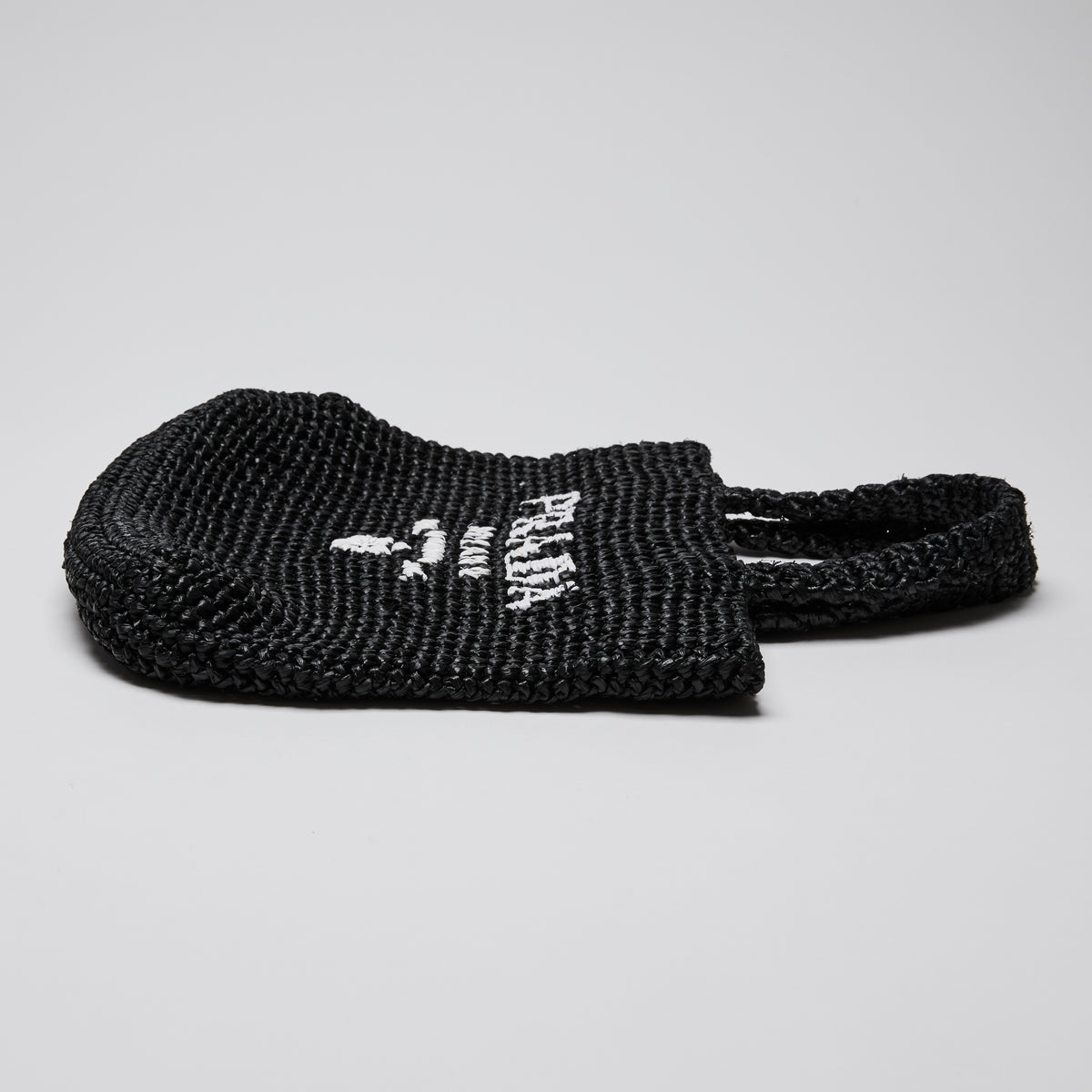 Prada Black Raffia Tote Bag