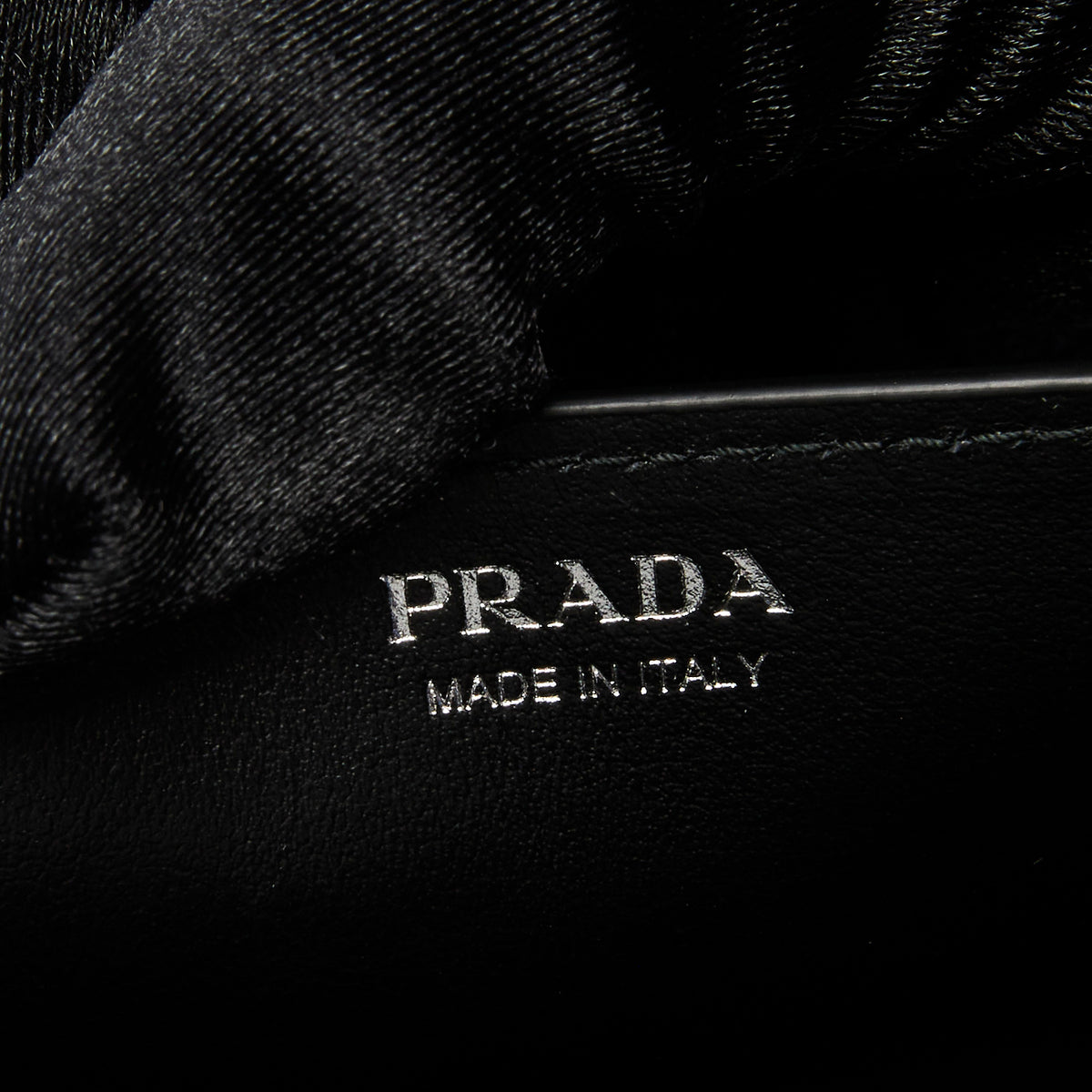 Prada Black City Calf & Saffiano Leather Studded Cahier Crossbody Wallet on Chain
