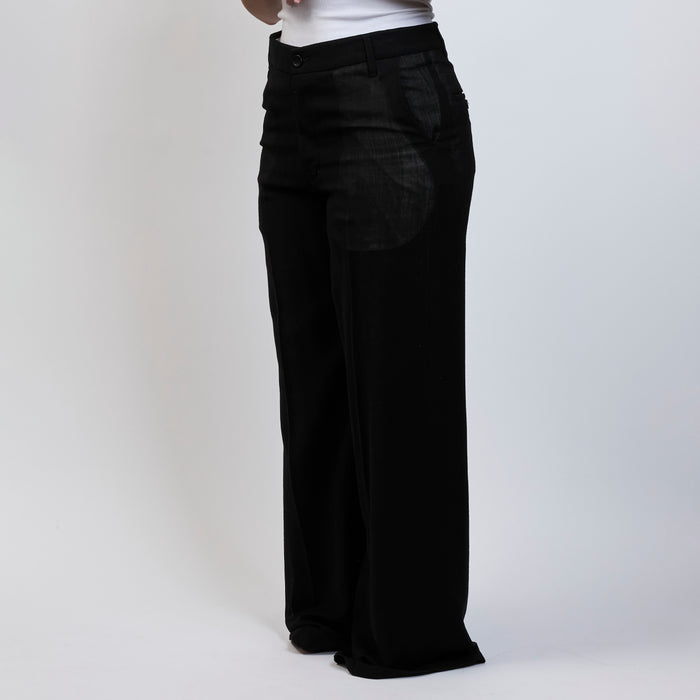Rick Owens Black Sheer Pants Size 42