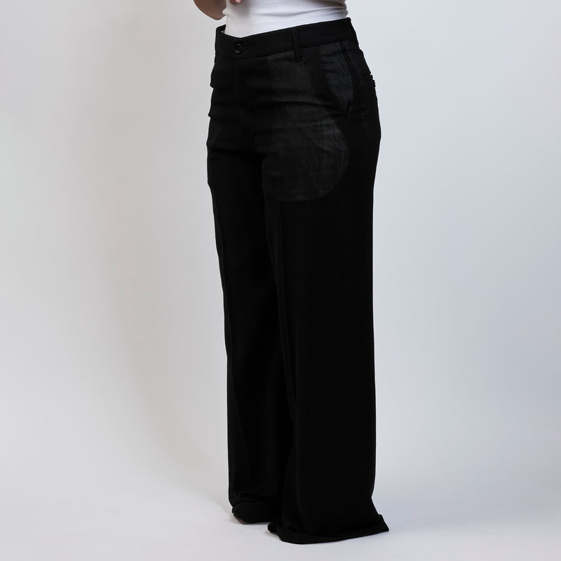 Rick Owens Black Sheer Pants Size 42