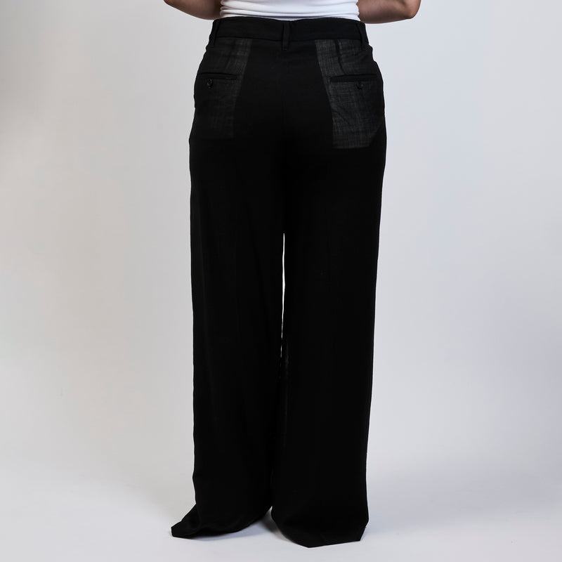 Rick Owens Black Sheer Pants Size 42