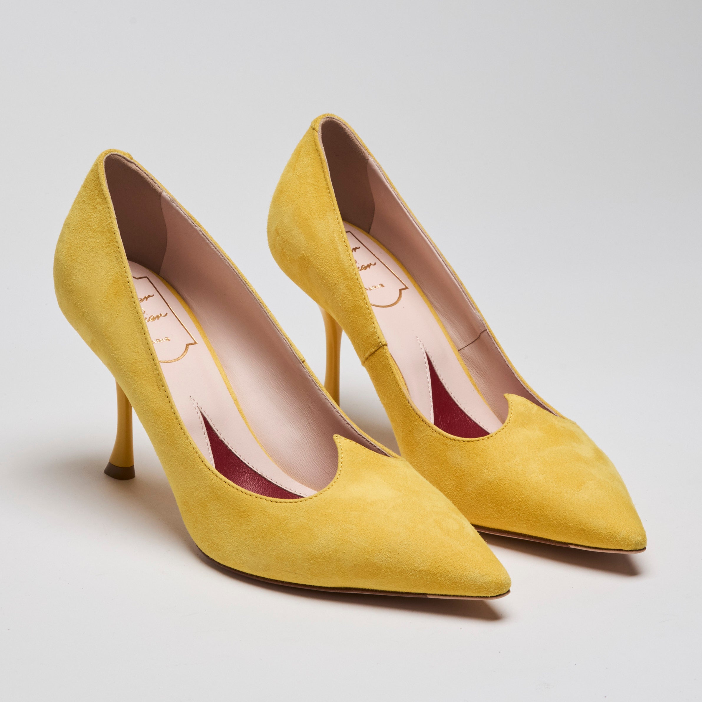 Roger Vivier Yellow Suede Pumps Size 37.5 Luxury Finds Consignment