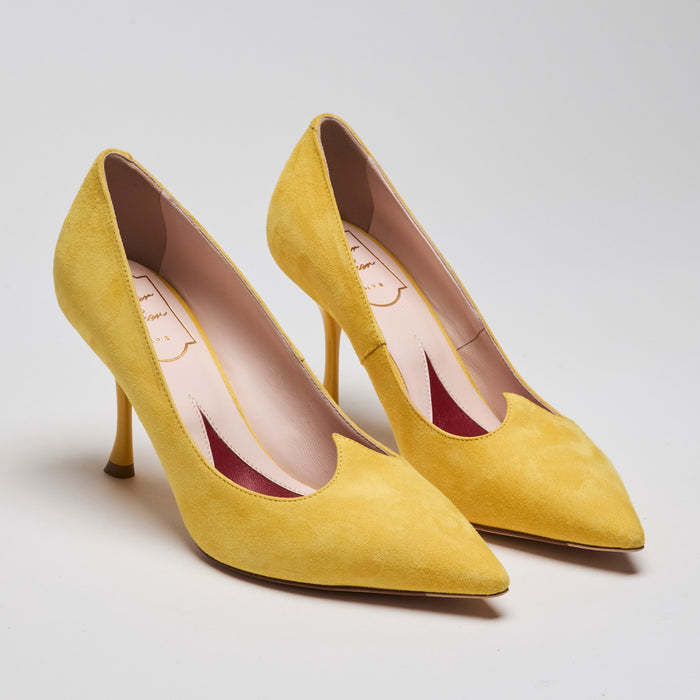 Roger Vivier Yellow Suede Pumps Size 37.5