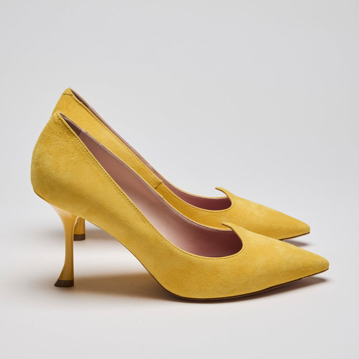 Roger Vivier Yellow Suede Pumps Size 37.5