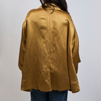 Romeo Gigli Gold Silk Trapeze Jacket Size 42
