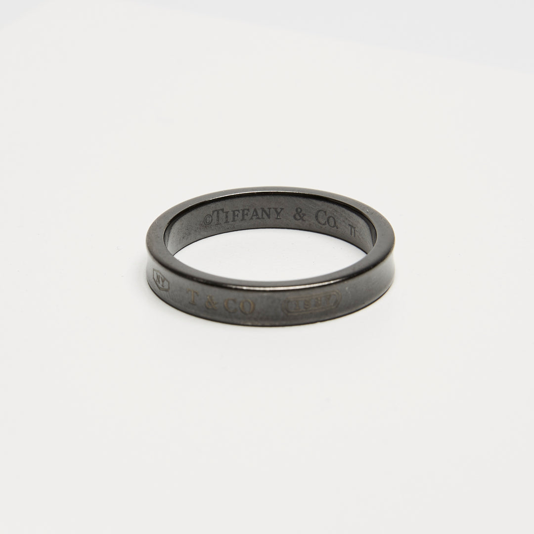 Tiffany & Co. Black Titanium 1837 Ring Size 63